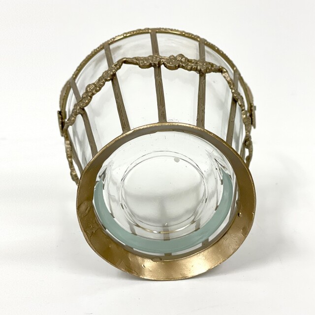 小物入れ バスケット 真鍮 ガラス シルバー アンティーク 87152GB-SV 小物入れ バスケット 真鍮 ガラス シルバー アンティーク