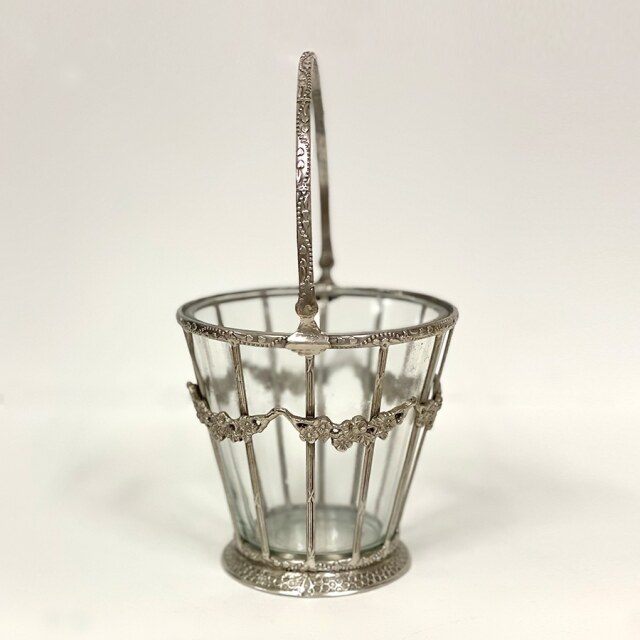 全2色】 真鍮製 アンティーク調 ガラスバスケット 花瓶 ｜Y-KAGU(輸入