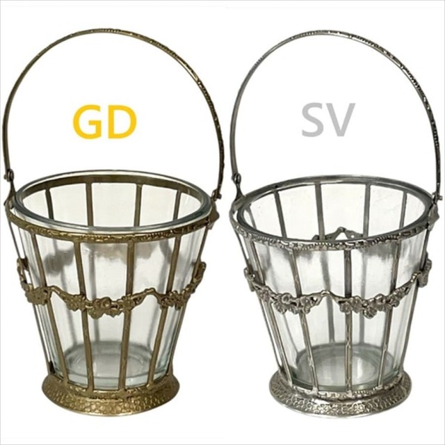 小物入れ バスケット 真鍮 ガラス シルバー アンティーク 87151GB-SV 小物入れ バスケット 真鍮 ガラス シルバー アンティーク