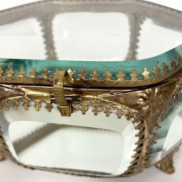 全2色】真鍮製 アンティーク調 ジュエリーボックス 小物入れ｜Y