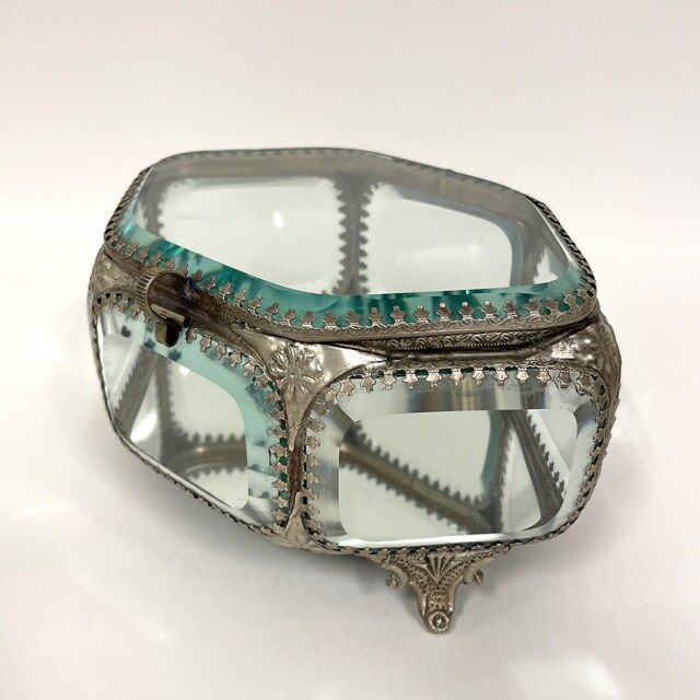 真鍮製 アンティーク調 ジュエリーボックス 小物入れ-5