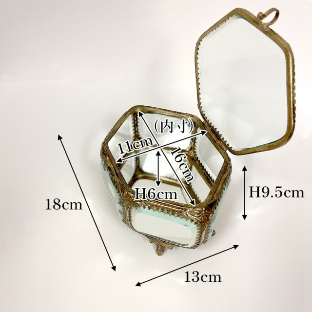 真鍮製 アンティーク調 ジュエリーボックス 小物入れ-10