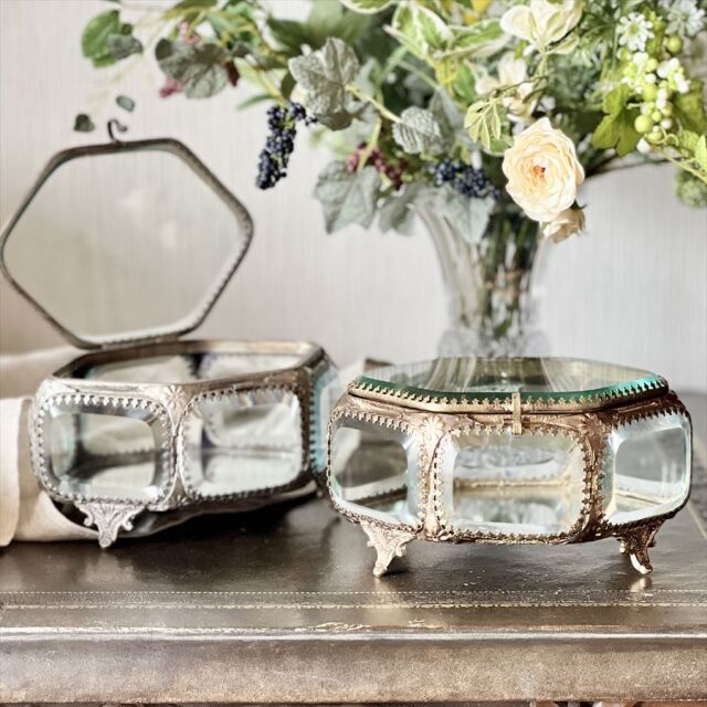 真鍮製 アンティーク調 ジュエリーボックス 小物入れ-11