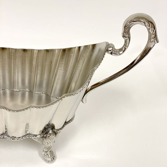 真鍮製 アンティーク調 オーバルコンテナ 小物入れ-3