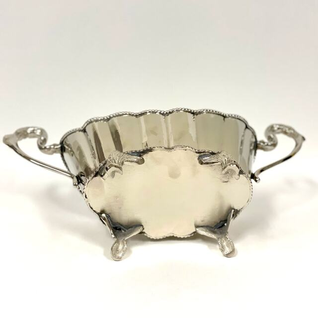 真鍮製 アンティーク調 オーバルコンテナ 小物入れ-5