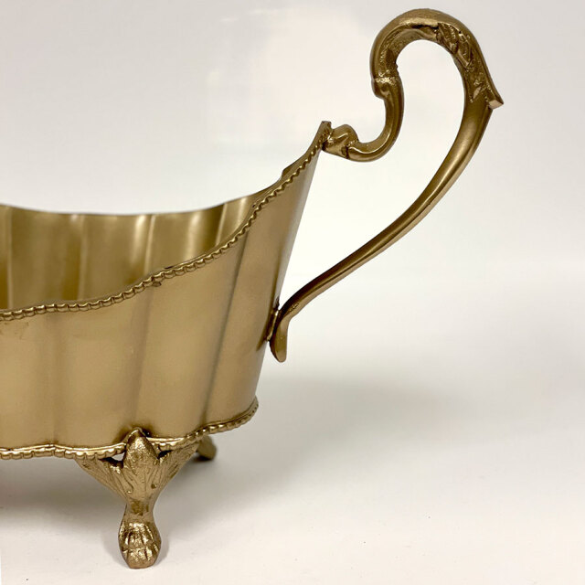 真鍮製 アンティーク調 オーバルコンテナ 小物入れ-11