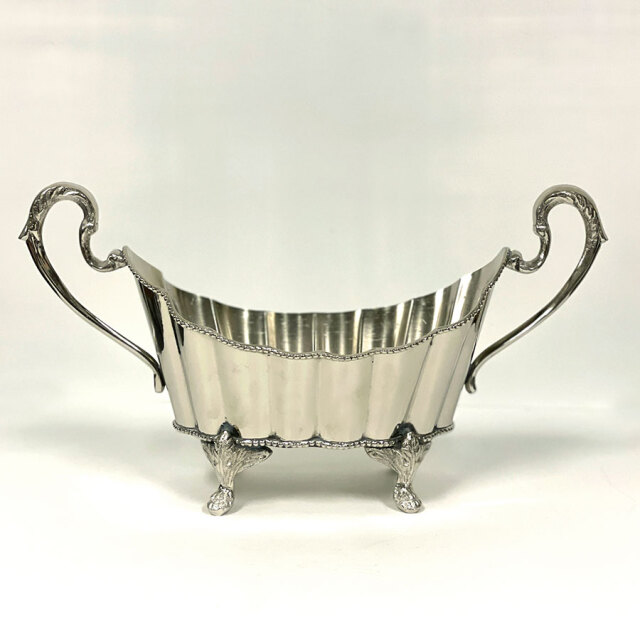 全2色】 真鍮製 アンティーク調 オーバルコンテナ 小物入れ｜Y