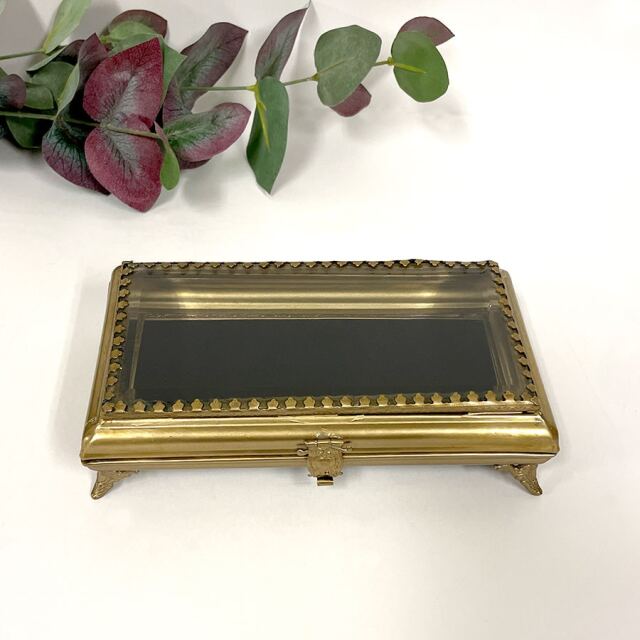 全2色】 真鍮製 アンティーク調 蓋付き小物入れ（スクエア）｜Y-KAGU