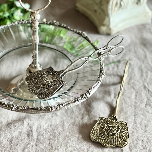 真鍮製 アンティーク調 ディスプレイスタンド トレイ-2