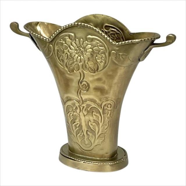 全2色】 真鍮製 アンティーク調 フラワーベース（花瓶） プランター｜Y