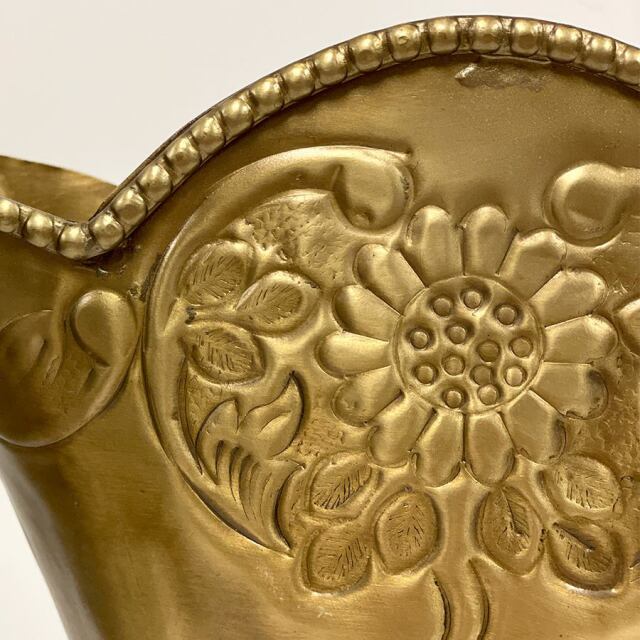 全2色】 真鍮製 アンティーク調 フラワーベース（花瓶） プランター｜Y