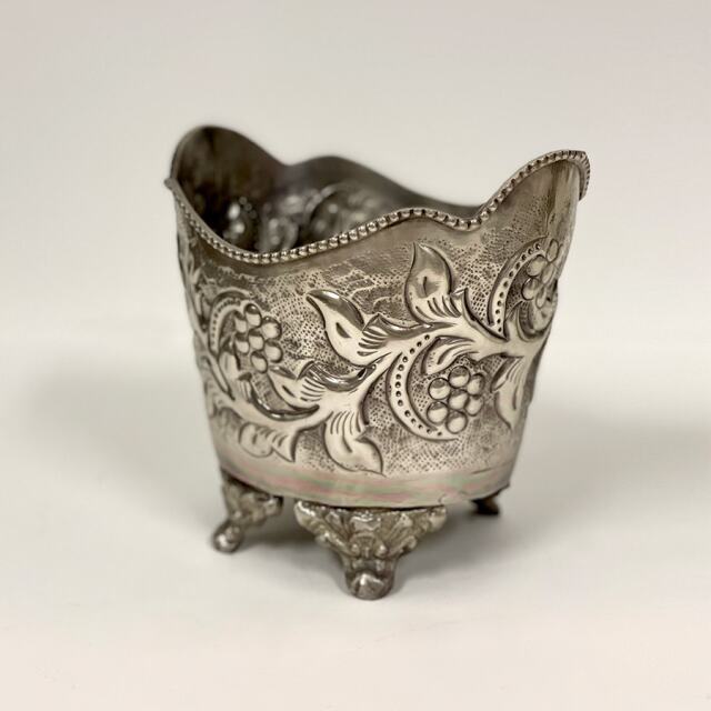 真鍮製,アンティーク調,脚付きポット,プランター,フラワーベース（花瓶）,小物入れ,花器,おしゃれ-4