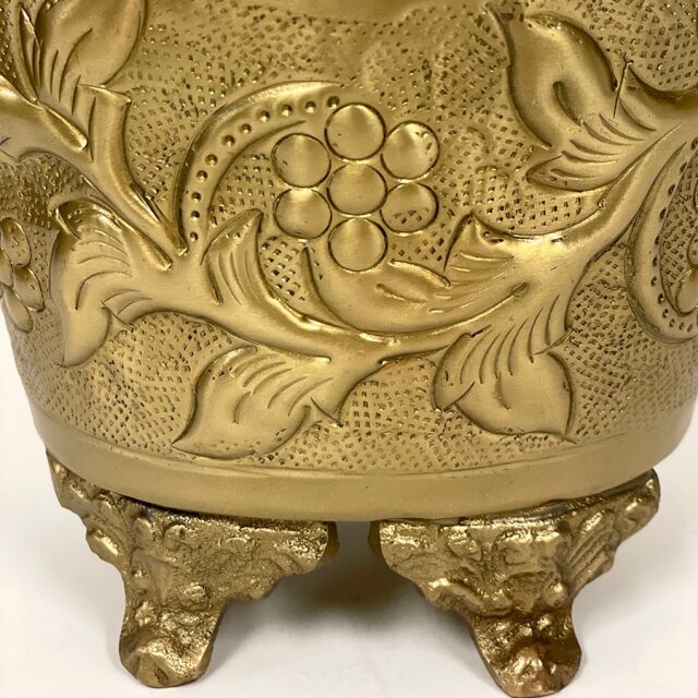 真鍮製,アンティーク調,脚付きポット,プランター,フラワーベース（花瓶）,小物入れ,花器,おしゃれ-16