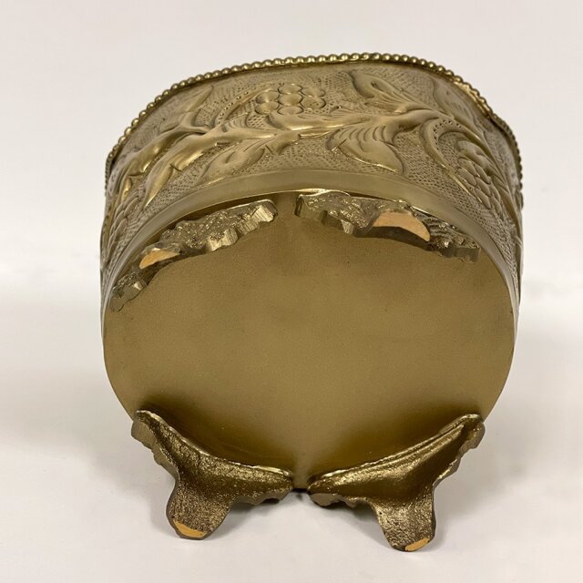 真鍮製,アンティーク調,脚付きポット,プランター,フラワーベース（花瓶）,小物入れ,花器,おしゃれ-17