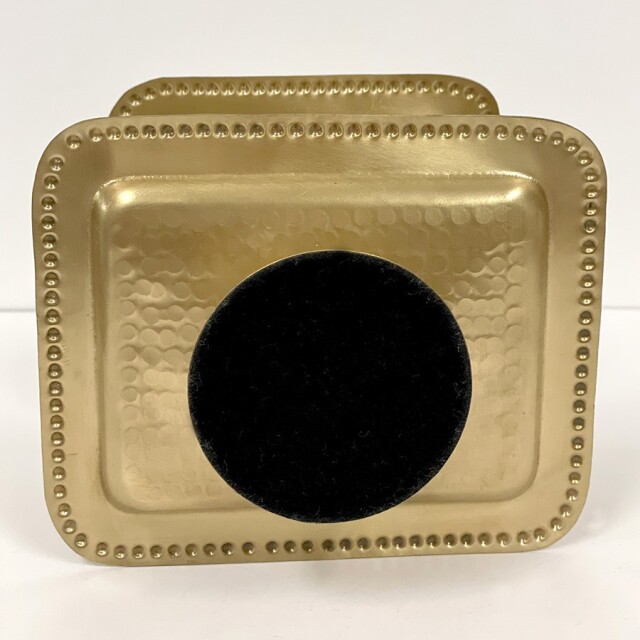 全2色】 真鍮製 アンティーク調 スクエアトレイ(2段) ディスプレイ