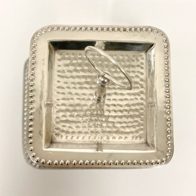 全2色】 真鍮製 アンティーク調 スクエアトレイ(2段) ディスプレイ