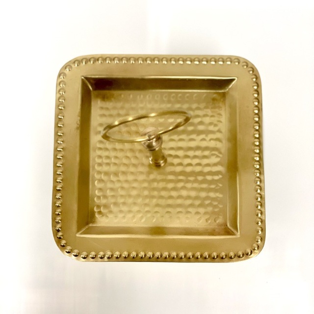 全2色】 真鍮製 アンティーク調 スクエアトレイ(2段) ディスプレイ