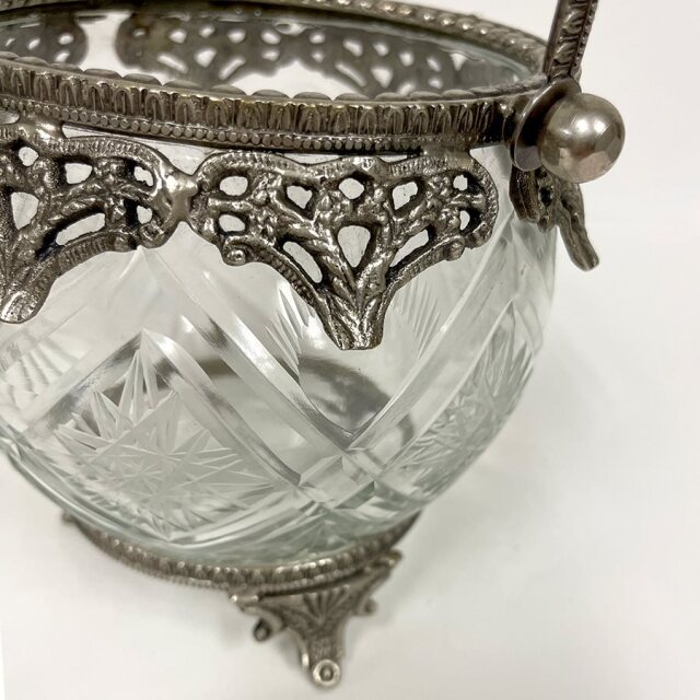 真鍮製,アンティーク調,ラウンドバスケット,花瓶,フラワーベース,ゴールド,シルバー,おしゃれ,店舗什器-6