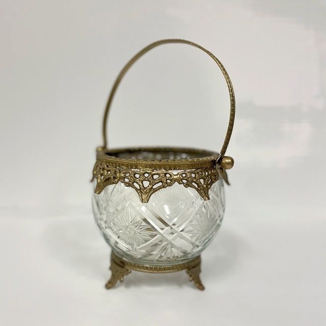 真鍮製,アンティーク調,ラウンドバスケット,花瓶,フラワーベース,ゴールド,シルバー,おしゃれ,店舗什器-14