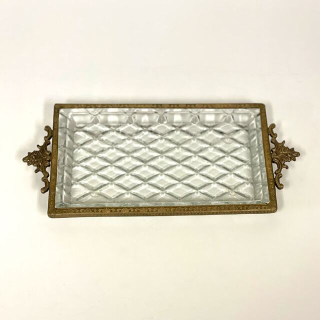 全2色】 真鍮製 アンティーク調 クラシックトレイ 長角 トレー（小物