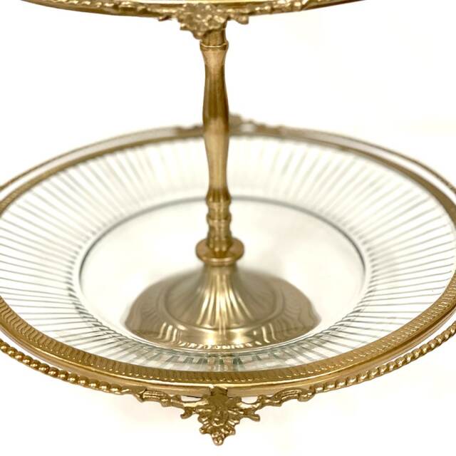 アンティーク　ガラスケース　ディスプレイシェルフ 真鍮　ケーキスタンド アンティーク ガラスケース ディスプレイシェルフ 真鍮 ケーキスタンド