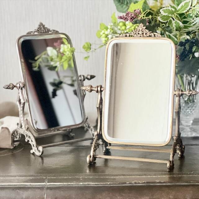 湯布院アンティーク ヨーロピアン ヴィンテージ ミラー 姿鏡 ロング真鍮ゴールド Antiques 家具・インテリア 湯布院アンティーク ヨーロピアン