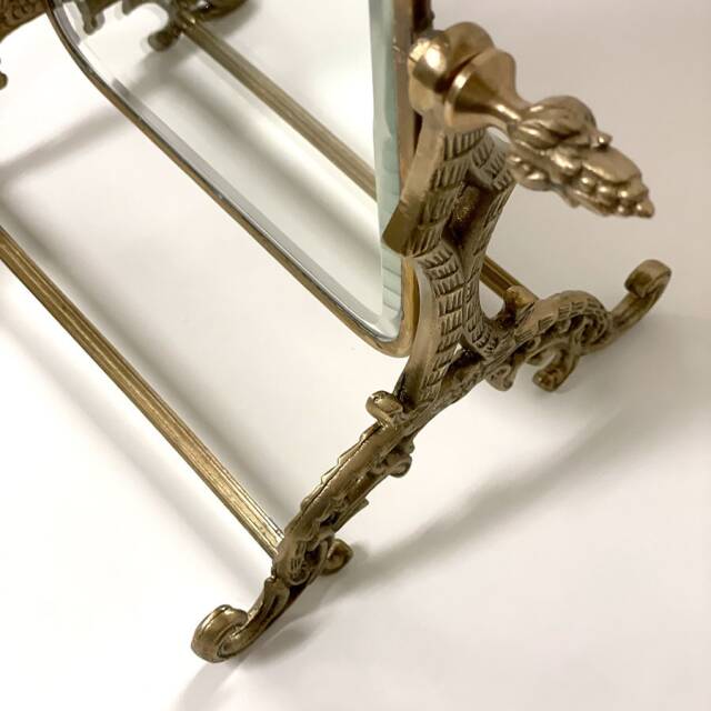 真鍮製,アンティーク調,卓上ミラー,スタンドミラー,クラシック,ディスプレイ,鏡,ゴールド,シルバー,おしゃれ,店舗什器-2