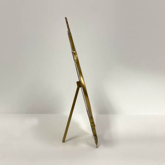 全2色】 真鍮製 アンティーク調 テーブルミラー（スタンドミラー