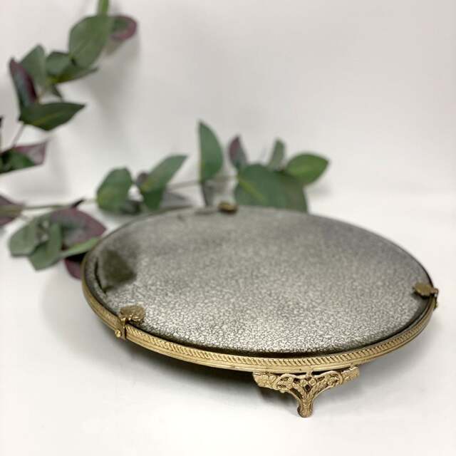 【全2色】真鍮製,アンティーク調,ディスプレイミラートレイ,トレー,クラシック,デコレーション,おしゃれ,店舗什器-9