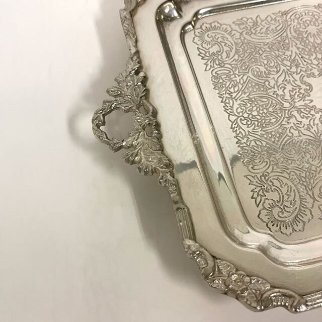 全2色】 真鍮製 アンティーク調 スクエアトレー トレイ お盆｜Y-KAGU