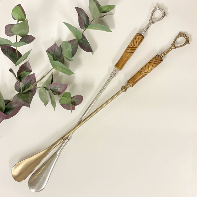 アンティーク　コールバケツ　銅製　靴べら　スコップ　骨董　３点セット 全2色】 真鍮製 アンティーク調 ロング靴べら（靴ベラ）｜Y-KAGU(輸入