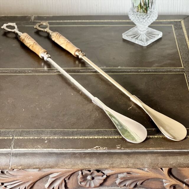 【全2色】,真鍮製,アンティーク調,ロング靴べら,靴ベラ,天然木ハンドル,おしゃれ,高級感,おしゃれ,店舗什器-8