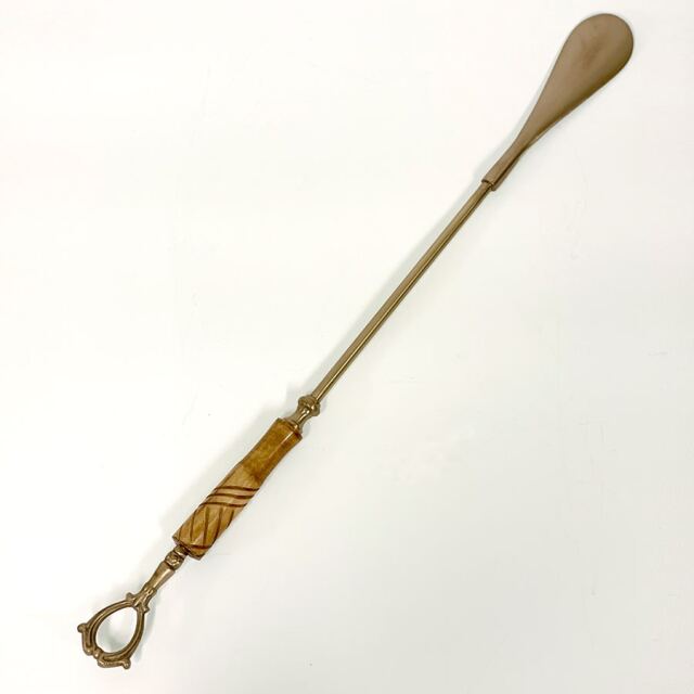 【全2色】,真鍮製,アンティーク調,ロング靴べら,靴ベラ,天然木ハンドル,おしゃれ,高級感,おしゃれ,店舗什器-10