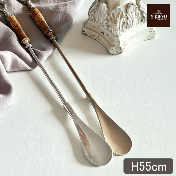 【全2色】,真鍮製,アンティーク調,ロング靴べら,靴ベラ,天然木ハンドル,おしゃれ,高級感,おしゃれ,店舗什器-15