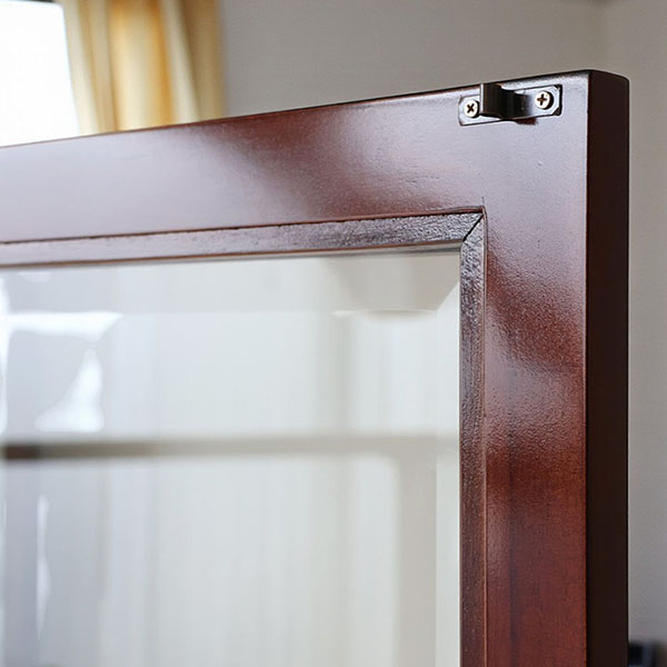 マリナカッシーリ ガラスキャビネット 飾り棚 クラシックデザイン ダークブラウン 幅68cm 高さ160cm コレクション収納 輸入家具-14