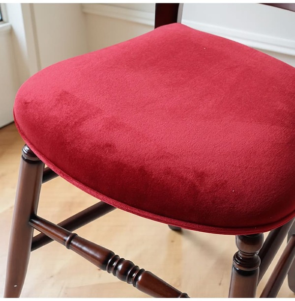 マリナカッシーリ 木製ダイニングチェア クラシックデザイン レッド座面 幅41cm コンパクトチェア 輸入家具-12