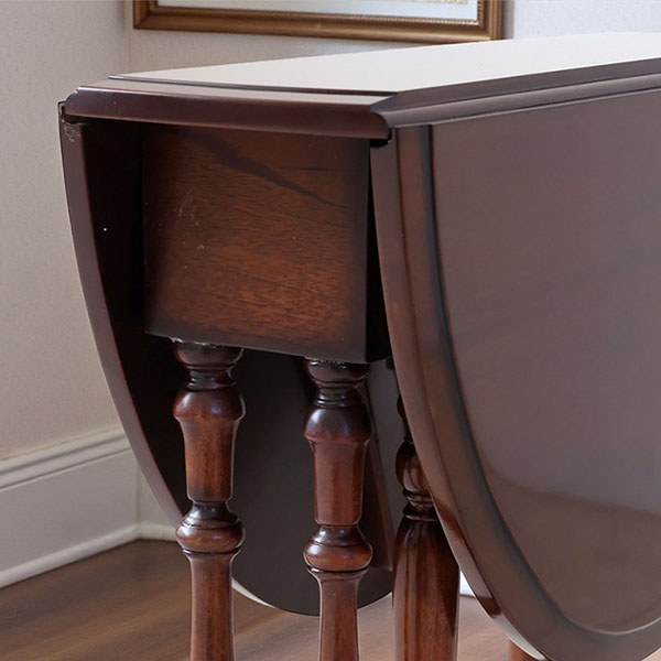 マリナカッシーリ クラシック家具 折りたたみテーブル ゲートレッグ仕様 ダークブラウン 省スペース 幅20-68cm-8