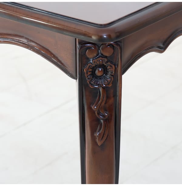 マリナカッシーリ ダイニングテーブル 165cm 猫脚 象嵌 食卓テーブル 木製 輸入家具-4