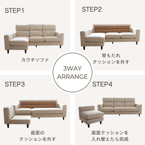 ハイバック,コーナーソファ,カウチソファ,組み換え自由,おしゃれ,輸入家具,3人掛け,L型,L字-22