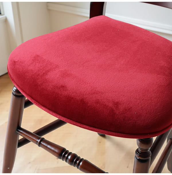 マリナカッシーリ 英国調 ダイニングセット3P（ベロアレッド） 2人掛け 2人用-7