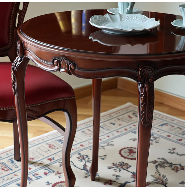 マリナカッシーリ 英国調 ダイニングセット3P（グリーンレザー） 2人掛け 2人用-17