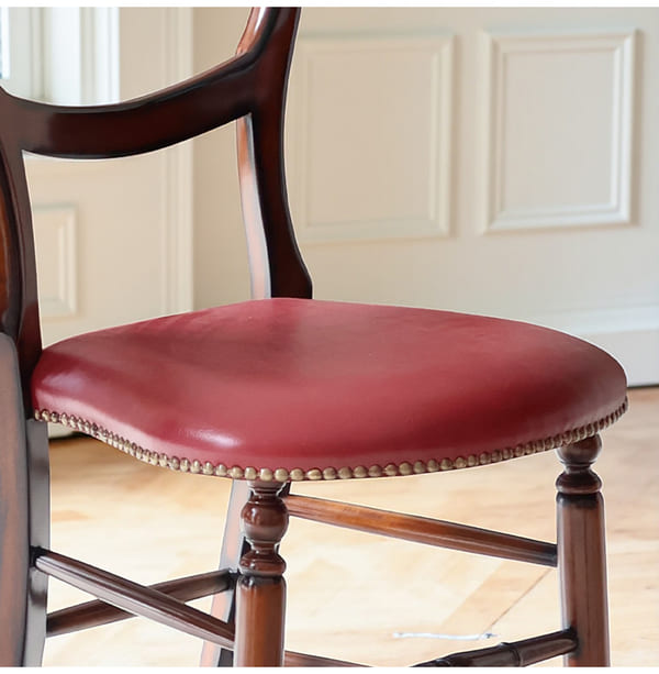 マリナカッシーリ 英国調 ダイニングセット3P（レッド） 2人掛け 2人用-5