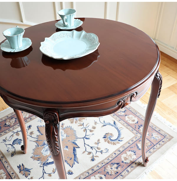 マリナカッシーリ 英国調 ダイニングセット3P（レッド） 2人掛け 2人用-16