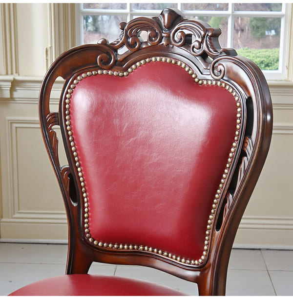 マリナカッシーリ ヨーロピアン ダイニングセット3P（レッド） 2人掛け 2人用-5