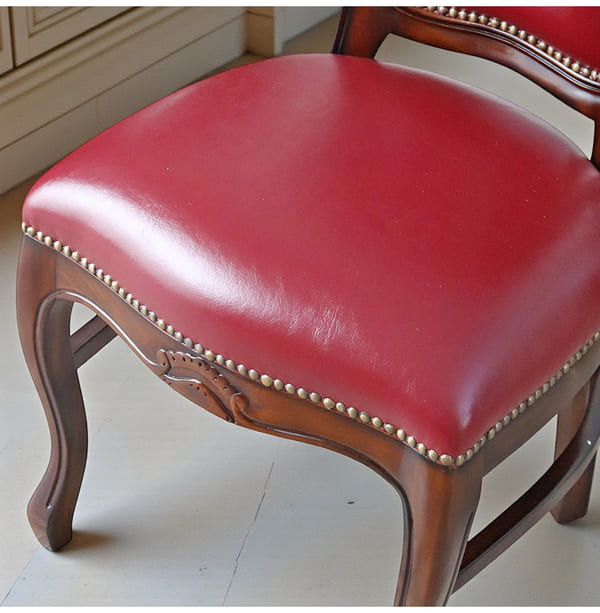 マリナカッシーリ ヨーロピアン ダイニングセット3P（レッド） 2人掛け 2人用-7