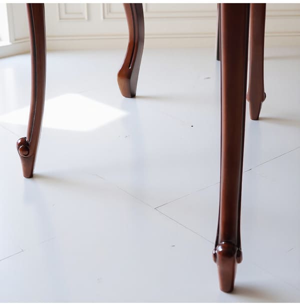 マリナカッシーリ ヨーロピアン ダイニングセット3P（ピンクストライプ） 2人掛け 2人用-3