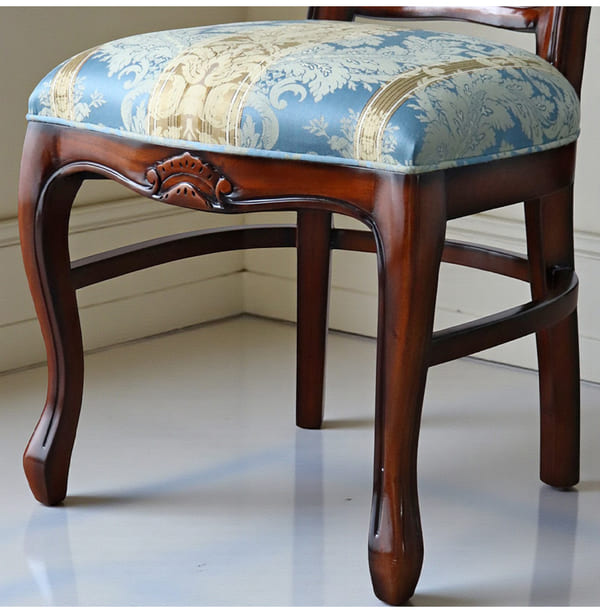 マリナカッシーリ ヨーロピアン ダイニングセット3P（ブルーストライプ） 2人掛け 2人用-6