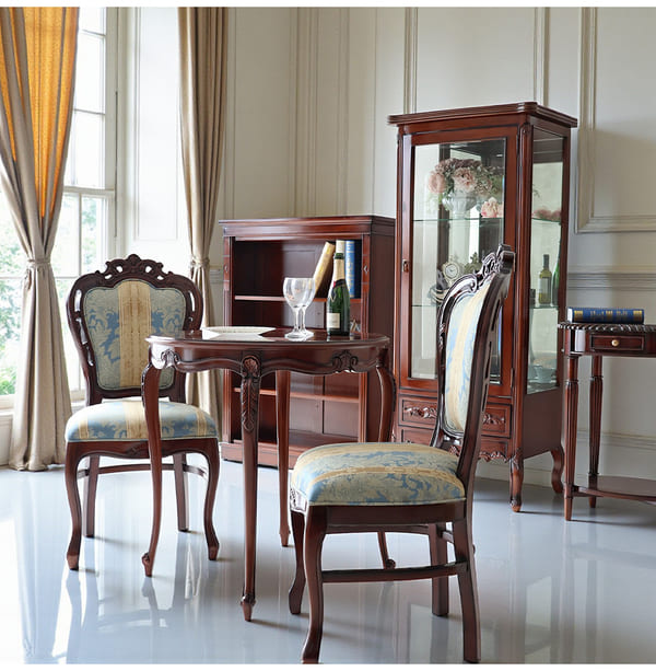 マリナカッシーリ ヨーロピアン ダイニングセット3P（ブルーストライプ） 2人掛け 2人用-13