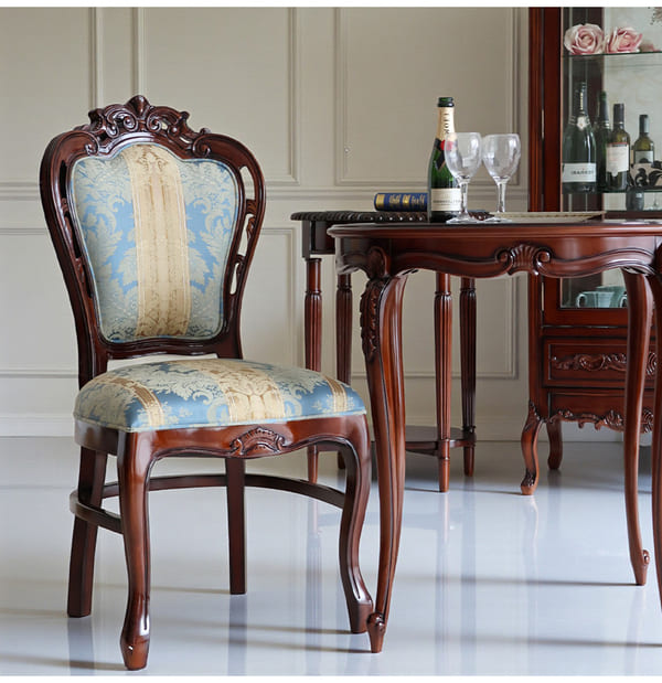 マリナカッシーリ ヨーロピアン ダイニングセット3P（ブルーストライプ） 2人掛け 2人用-14