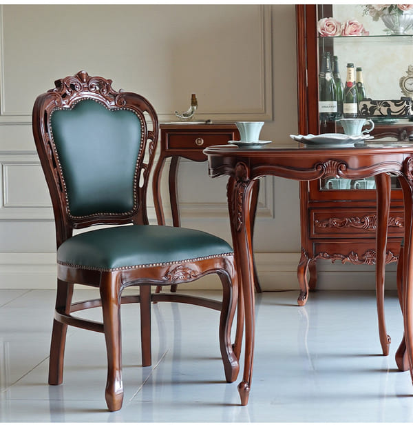 マリナカッシーリ ヨーロピアン ダイニングセット3P（グリーンレザー） 2人掛け 2人用-14
